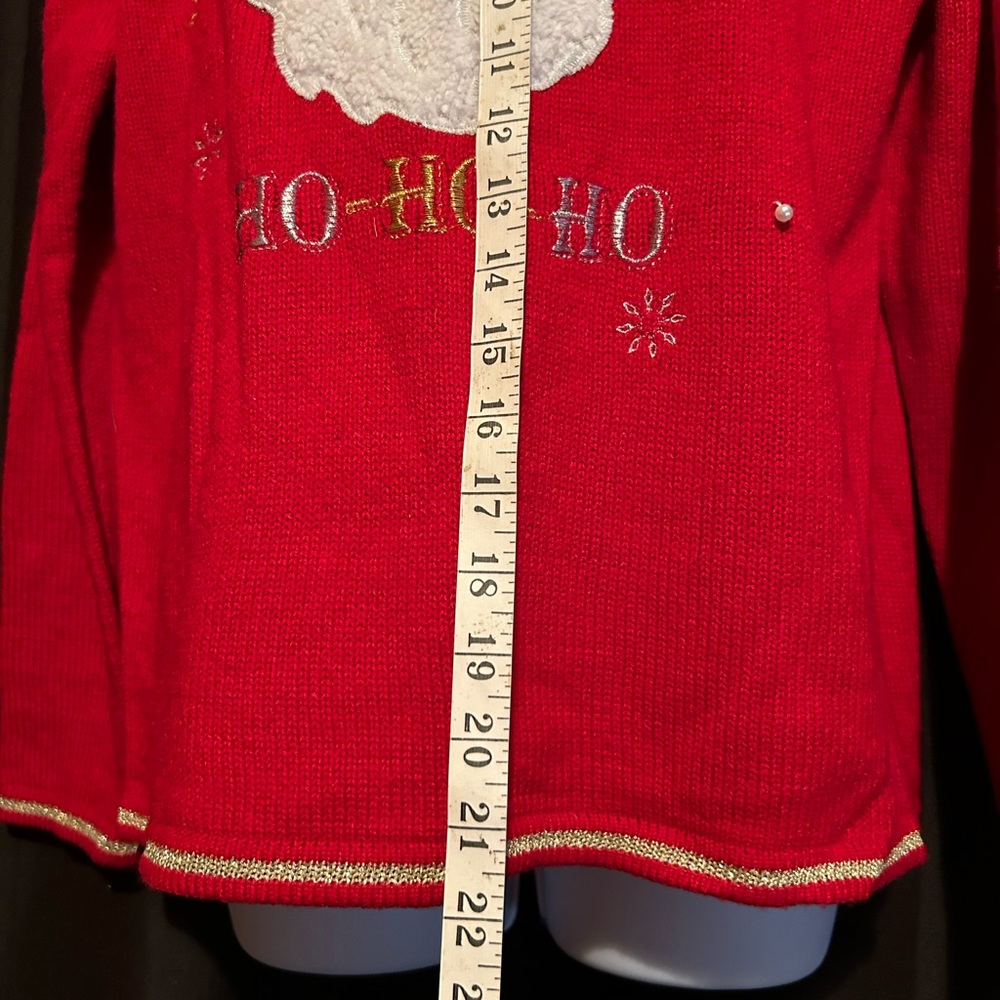 United States Sweaters Ho Ho Ho Santa Sweater Size Large 12-14 - Picture 3 of 6